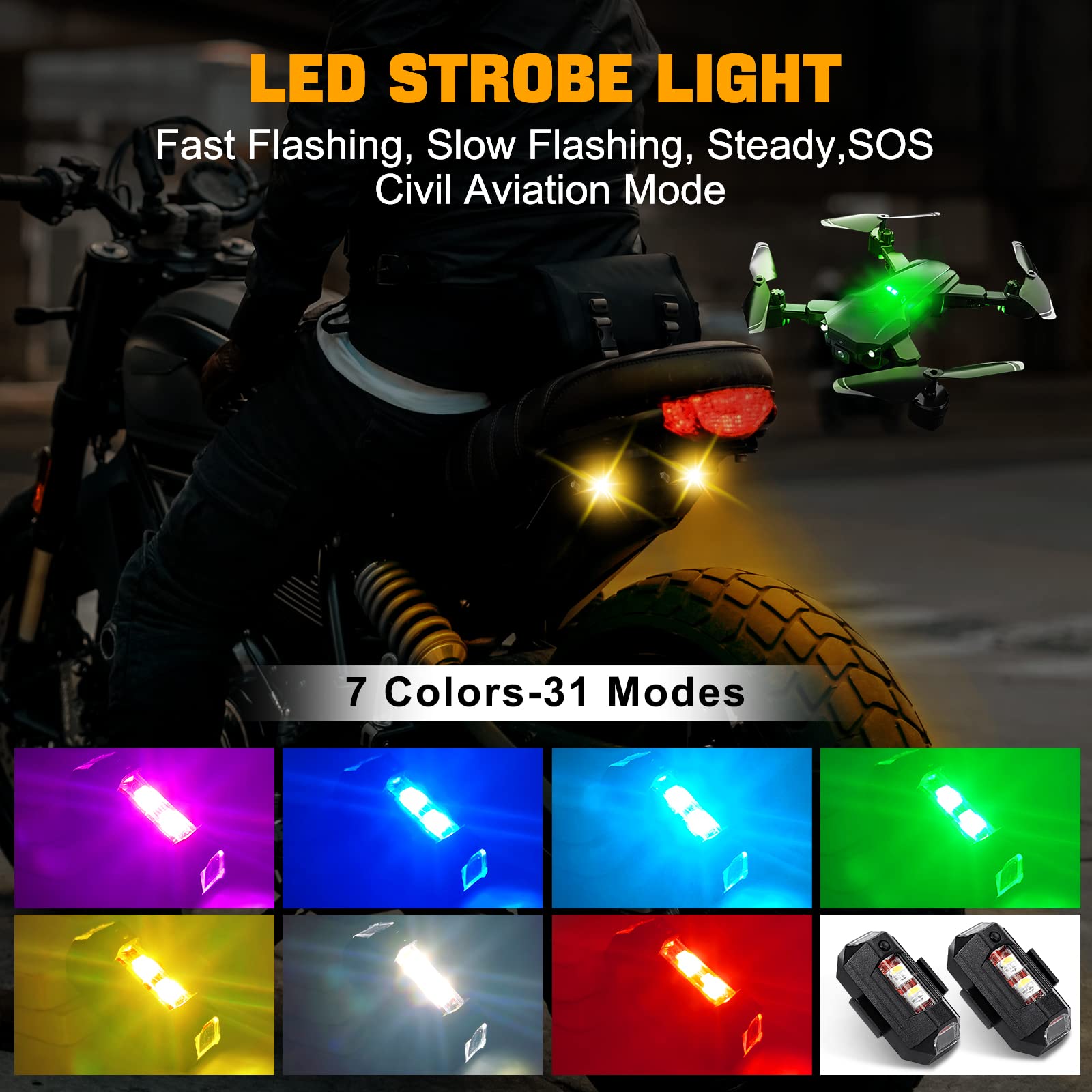 Motorcycle Lights Drone Strobe - Drone Strobe Light incelemesi ve fiyatı