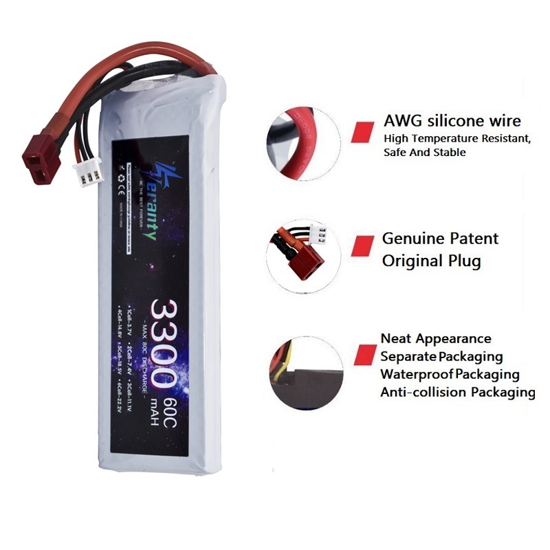 2S 7.4V LiPo Battery 3300mAh 6 - Drone Battery Adapter incelemesi ve fiyatı