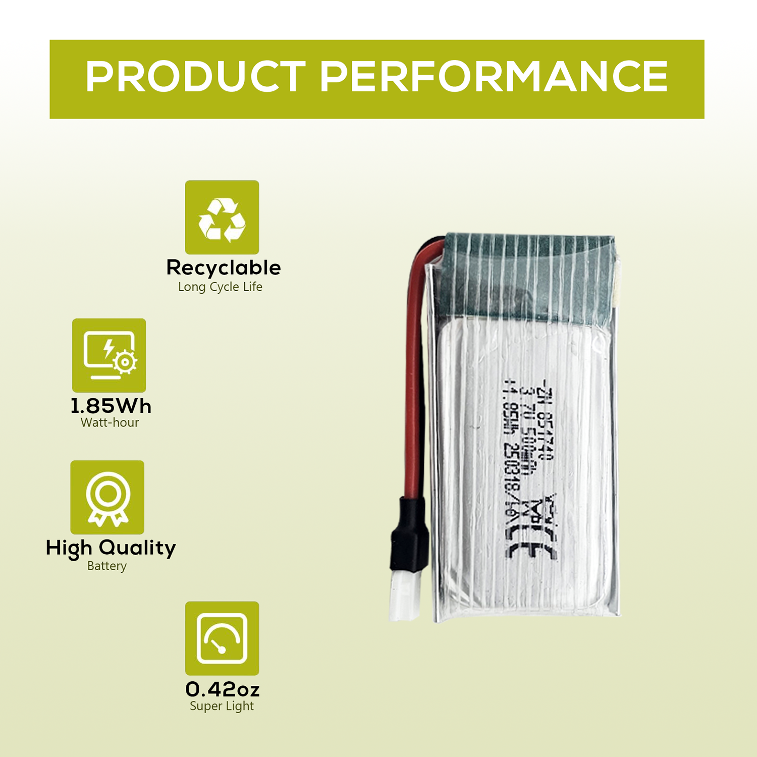 5Pcs 3.7V 500mAh LiPo Batterie - Drone Power Bank incelemesi ve fiyatı